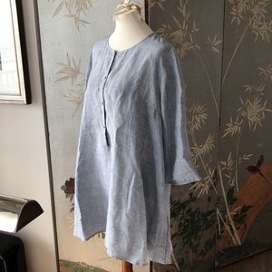 Eileen Fisher Tissue Linen Tunic M